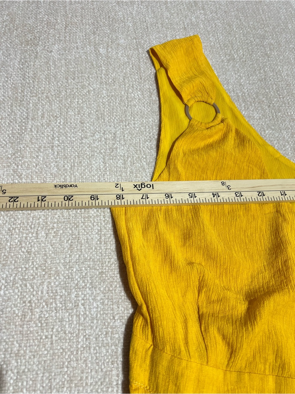 Joh Apparel Women’s Yellow Gold Wrap Dress Sleeveless V-Neck Midi Tie Waist S M - Picture 7 of 8